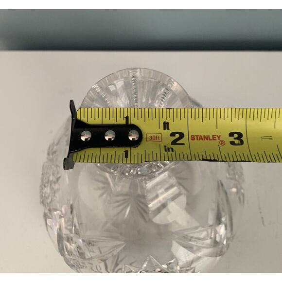 Crystal Carafe Vintage Vase Diamond Zipper Cut Decanter Clear - Picture 5 of 11